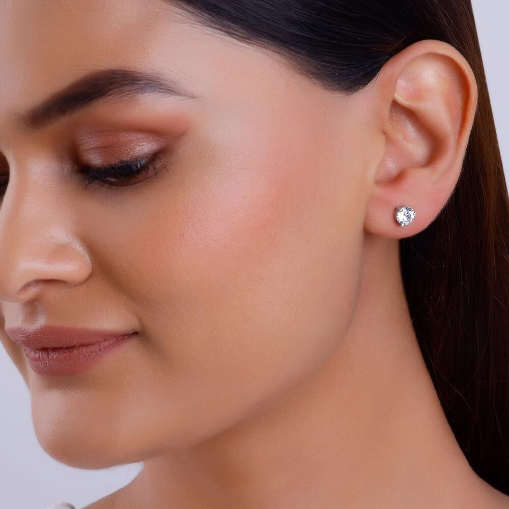 GIVA 925 Silver Zircon Mini Studs| Gifts for Girlfriend, Rakhi Rakshabandhan Gift for Sister Bhabhi, Gifts for Women & Girls | With Certificate of Authenticity and 925 Stamp | 6 Month Warranty*