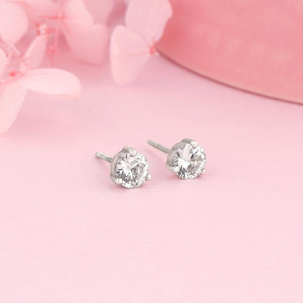 GIVA 925 Silver Zircon Mini Studs| Gifts for Girlfriend, Rakhi Rakshabandhan Gift for Sister Bhabhi, Gifts for Women & Girls | With Certificate of Authenticity and 925 Stamp | 6 Month Warranty*