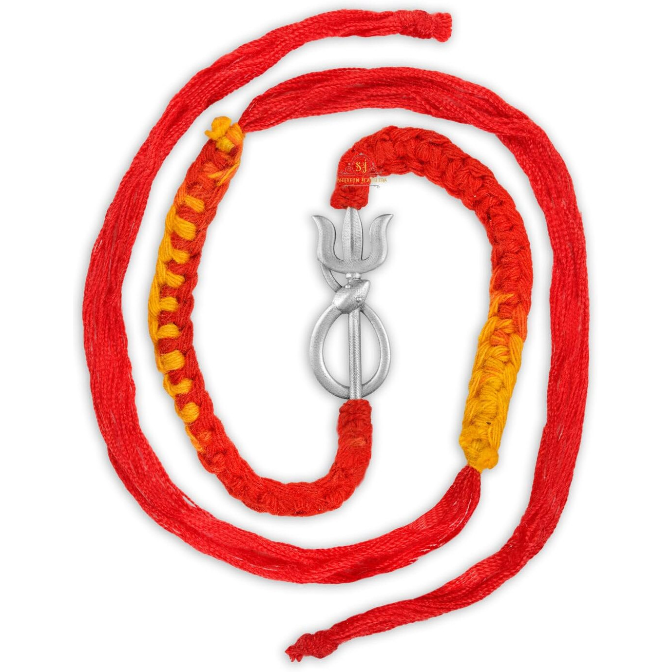 SJ SHUBHAM JEWELLERS Pure 925 Sterling Silver Rakhi for brother Charm Bracelet Raksha Bandhan With Pure Cotton Thread For Men, Boys, Rakhis Trslsnkc