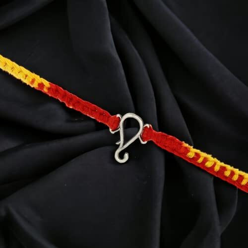 SJ SHUBHAM JEWELLERS 925 Sterling Silver Rakhi for brother God Rakhi Bracelet Raksha Bandhan Pure Cotton For Men, Boys, Kids Rakhi With Roli Chawal