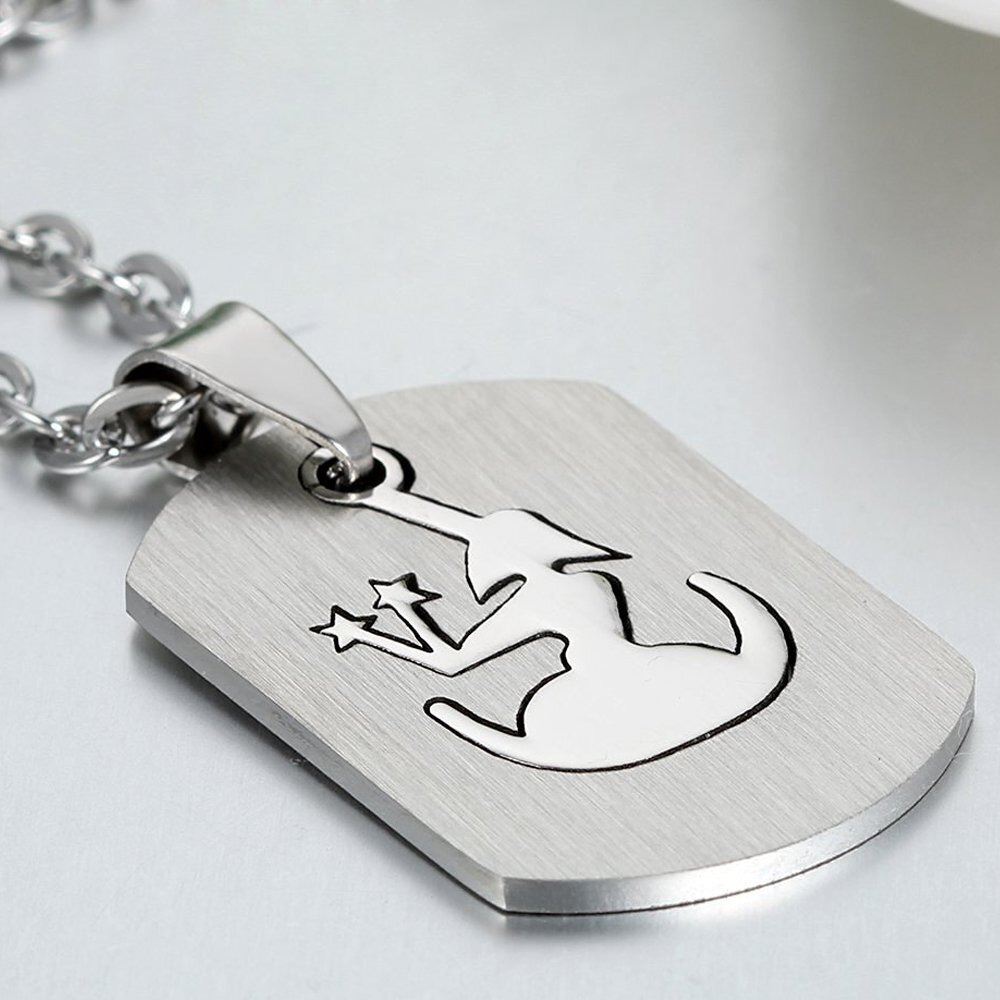 Young & Forever Gift Rakhi Gift for Brother Zodiaco My Superstar Horoscope Virgo Dog tag Stainless Steel Pendant for Men Zodiac Sign Constellation Necklace for Boys/Girls/Women Fancy Fashion Jewelry