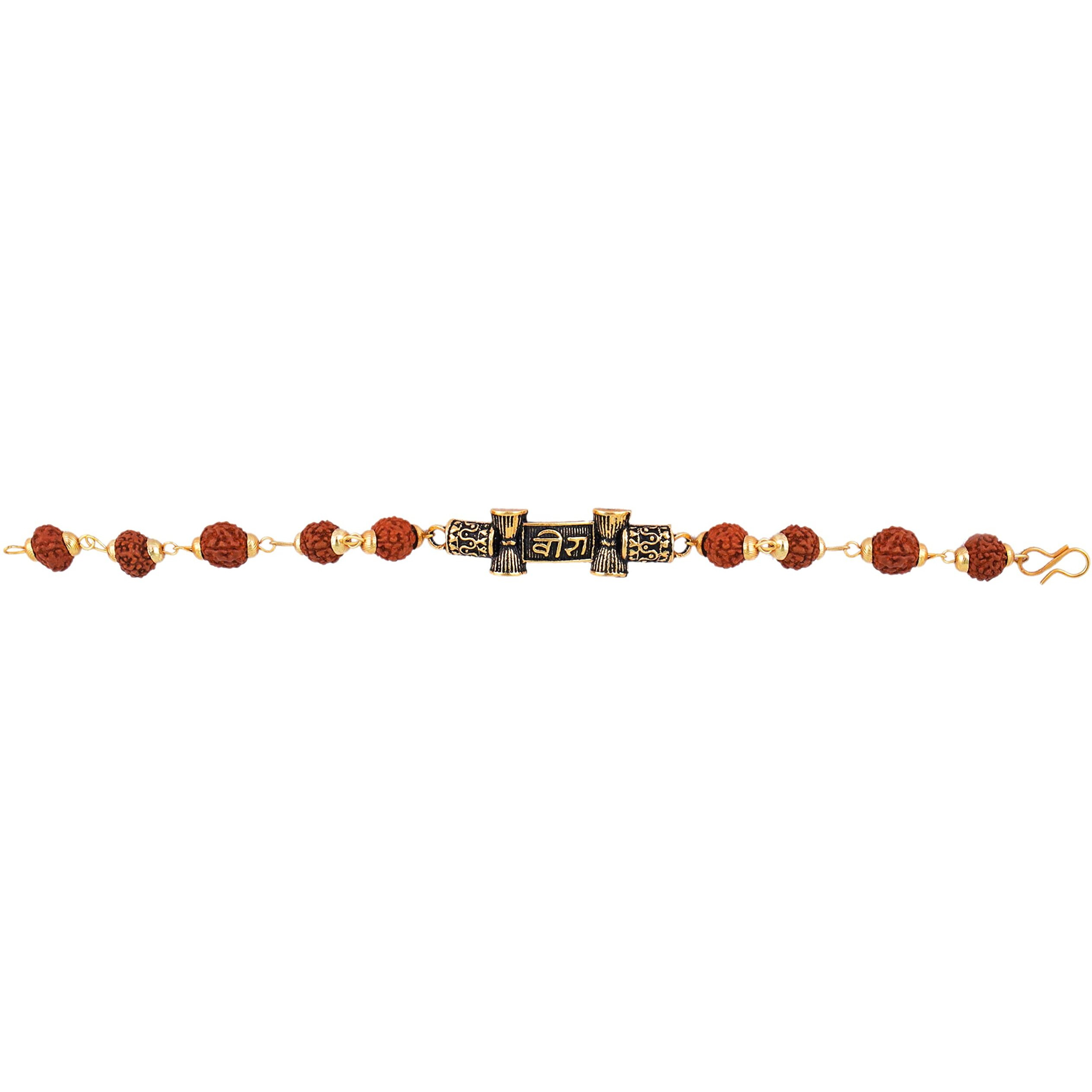 Fashion Frill Limited Edition Rakhi For Brother Special For Veera Gold Plated Adjustable Bracelet Rakhi For Brother Bhaiya Bhabhi Men Boys Kids