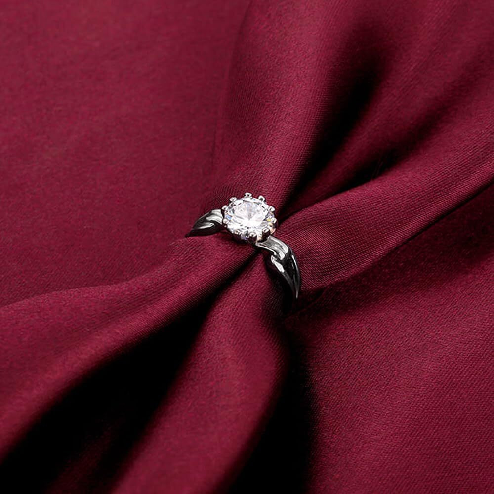 GIVA 925 Silver Zircon Loop Ring, Adjustable | Gifts for Girlfriend, Rakhi Rakshabandhan Gift for Sister Bhabhi , Gifts for Women & Girls | With Certificate of Authenticity and 925 Stamp | 6 Month Warranty*