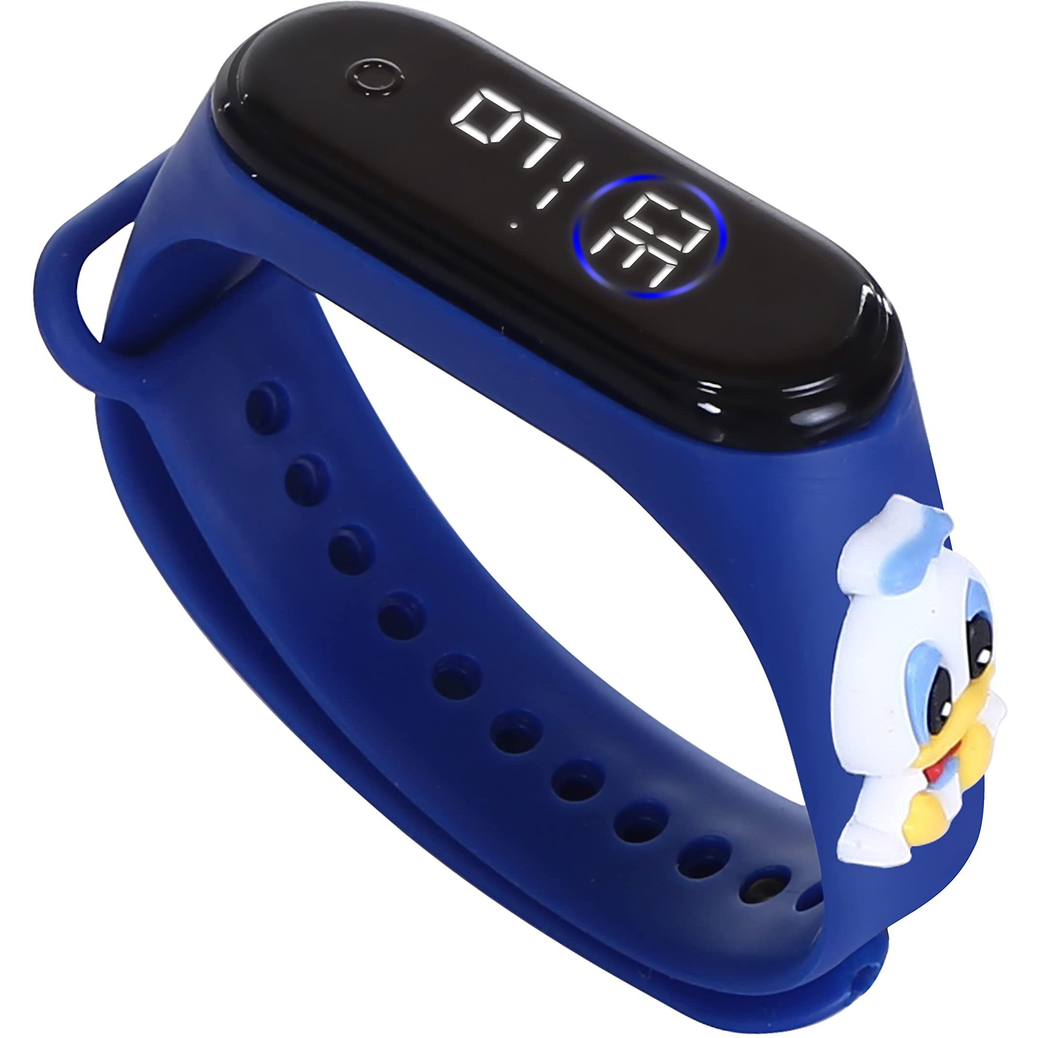 ZOVUTA Digital Dial Waterproof Stylish and Fashionable Wearable Smart Wrist Watch/LED Band for Kids/Rakhi/Colorful 3D Cartoon Character for Boys and Girls Combo (Yellow & Blue)
