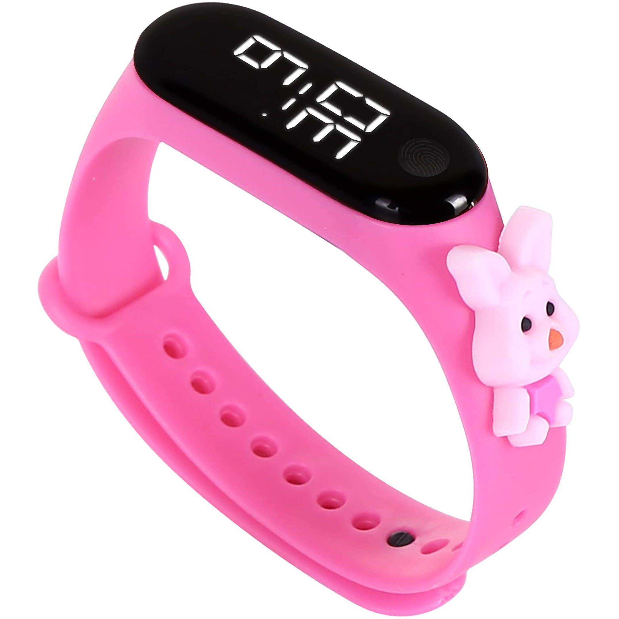 ZOVUTA Digital Dial Waterproof Stylish and Fashionable Wearable Smart Wrist Watch/LED Band for Kids/Rakhi/Colorful 3D Cartoon Character for Boys and Girls Combo (Sky Blue & Pink)