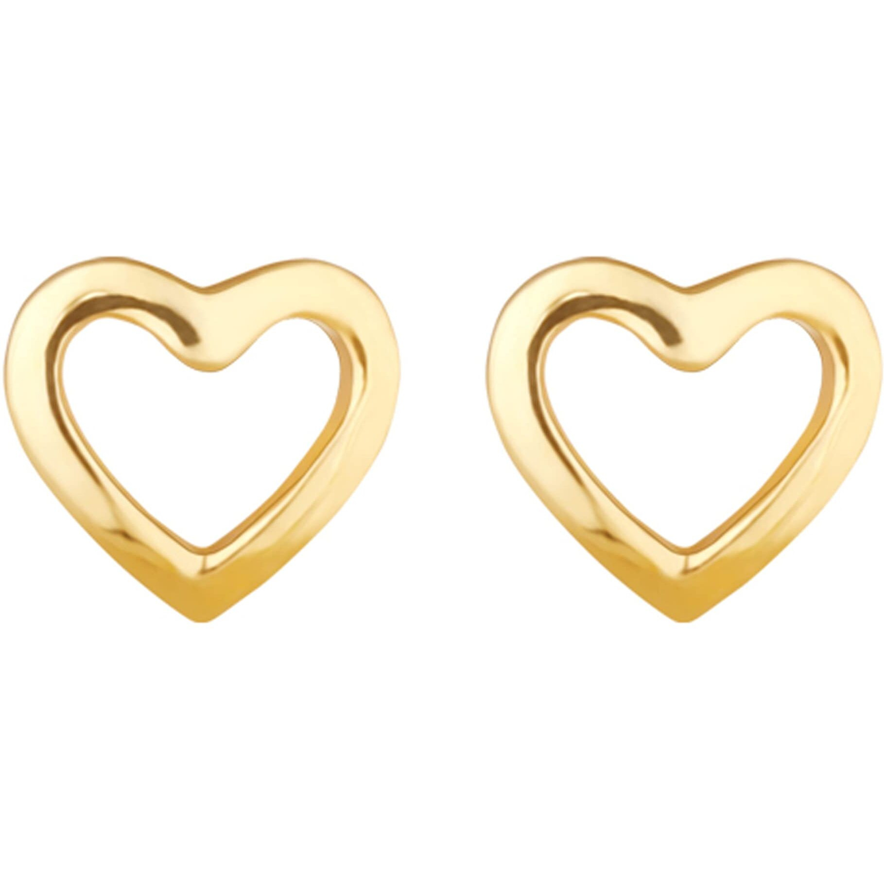 GIVA 925 Silver Golden Charming Love Studs|Gifts For Girlfriend,Rakhi Rakshabandhan Gift For Sister Bhabhi,Gifts For Women & Girls|With Certificate Of Authenticity And 925 Stamp|6 Month Warranty*