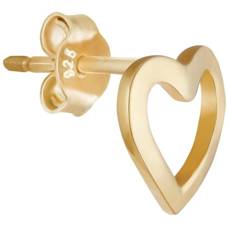GIVA 925 Silver Golden Charming Love Studs|Gifts For Girlfriend,Rakhi Rakshabandhan Gift For Sister Bhabhi,Gifts For Women & Girls|With Certificate Of Authenticity And 925 Stamp|6 Month Warranty*