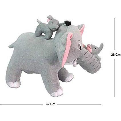 HUG n FEEL SOFT TOYS Elephant Soft Toys, Elephant Toys for Kids, Birthday Gift for Girls/Wife, Boyfriend/Husband, Wedding for Couple Special, Rakhi for Brother/Sister Gift Items, (30 cm)