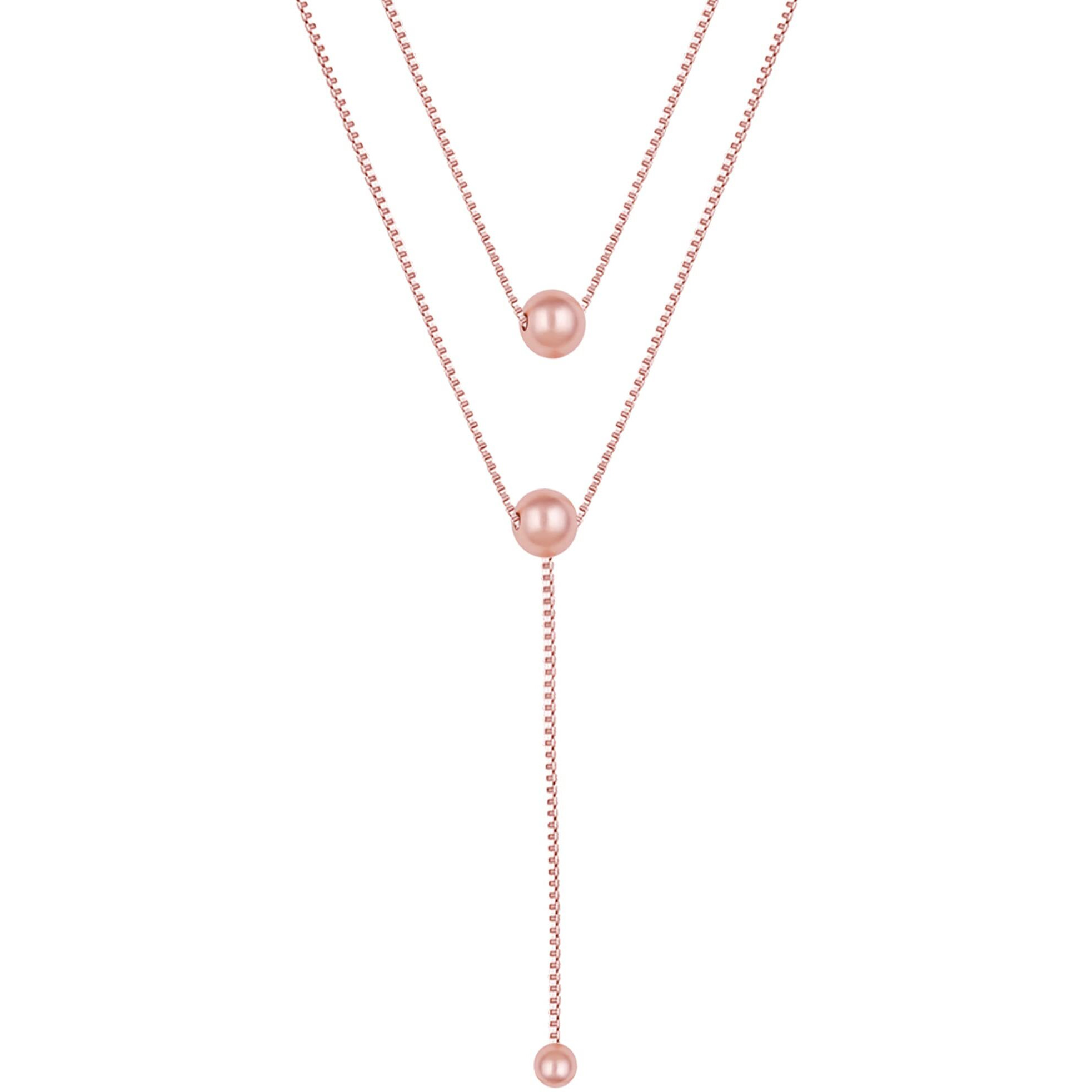 GIVA 925 Silver Rosegold Terrific Trio Necklace|Rakhi Rakshabandhan Gift For Sister Bhabhi,Pendant To Gift Women&Girls|With Certificate Of Authenticity And 925 Stamp|6 Month Warranty*