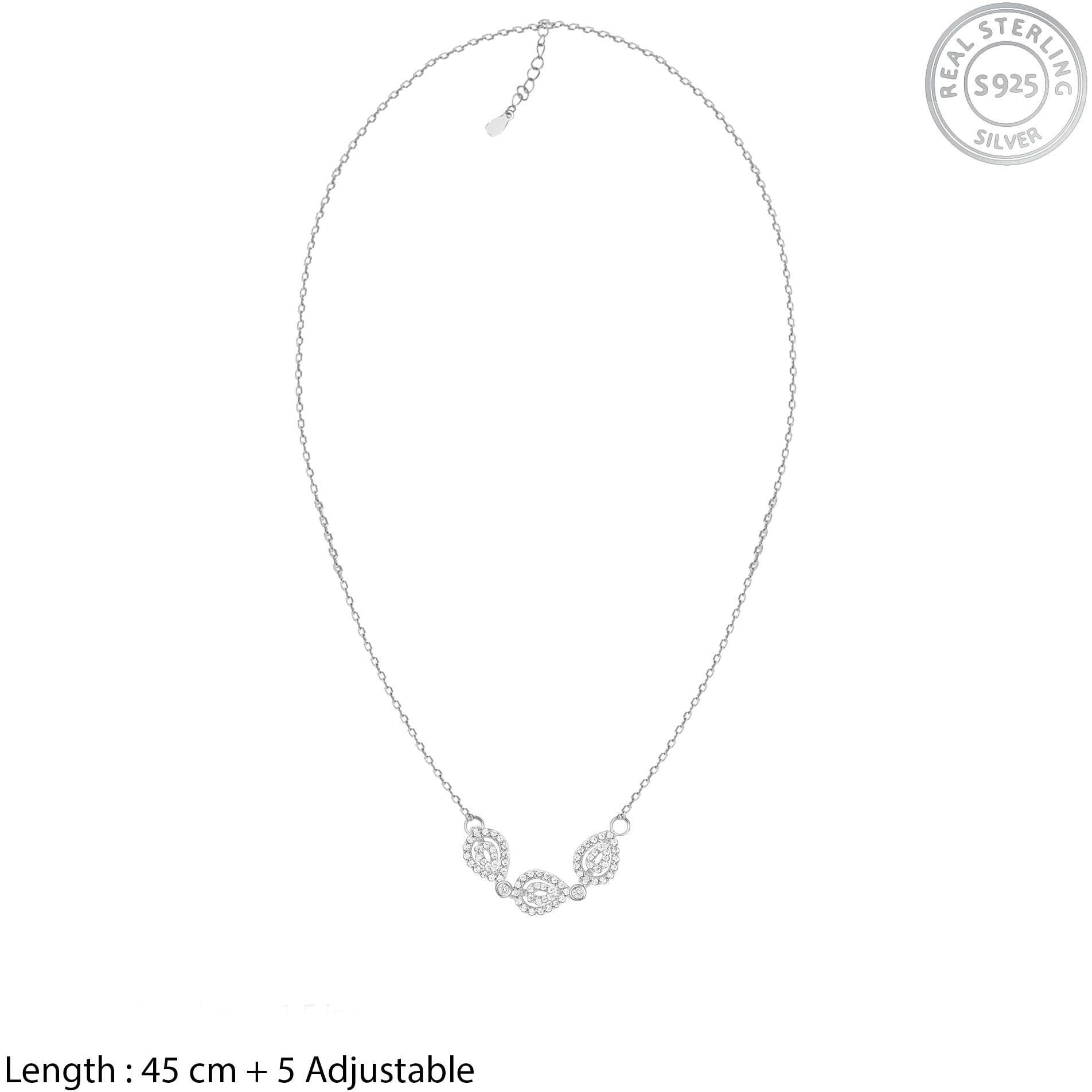 GIVA 925 Silver Love Of Pears Necklace|Rakhi Rakshabandhan Gift For Sister Bhabhi,Gifts For Women&Girls,Pendant To Gift Women&Girls|With Certificate Of Authenticity And 925 Stamp|6 Month Warranty*