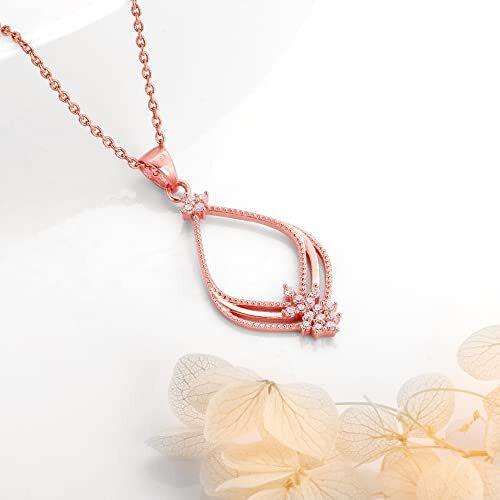 GIVA 925 Silver Rose Gold Princess Pendant With Link Chain|Rakhi Rakshabandhan Gift For Sister Bhabhi,Pendant To Gift Women & Girls|With Certificate Of Authenticity And 925 Stamp|6 Months Warranty*