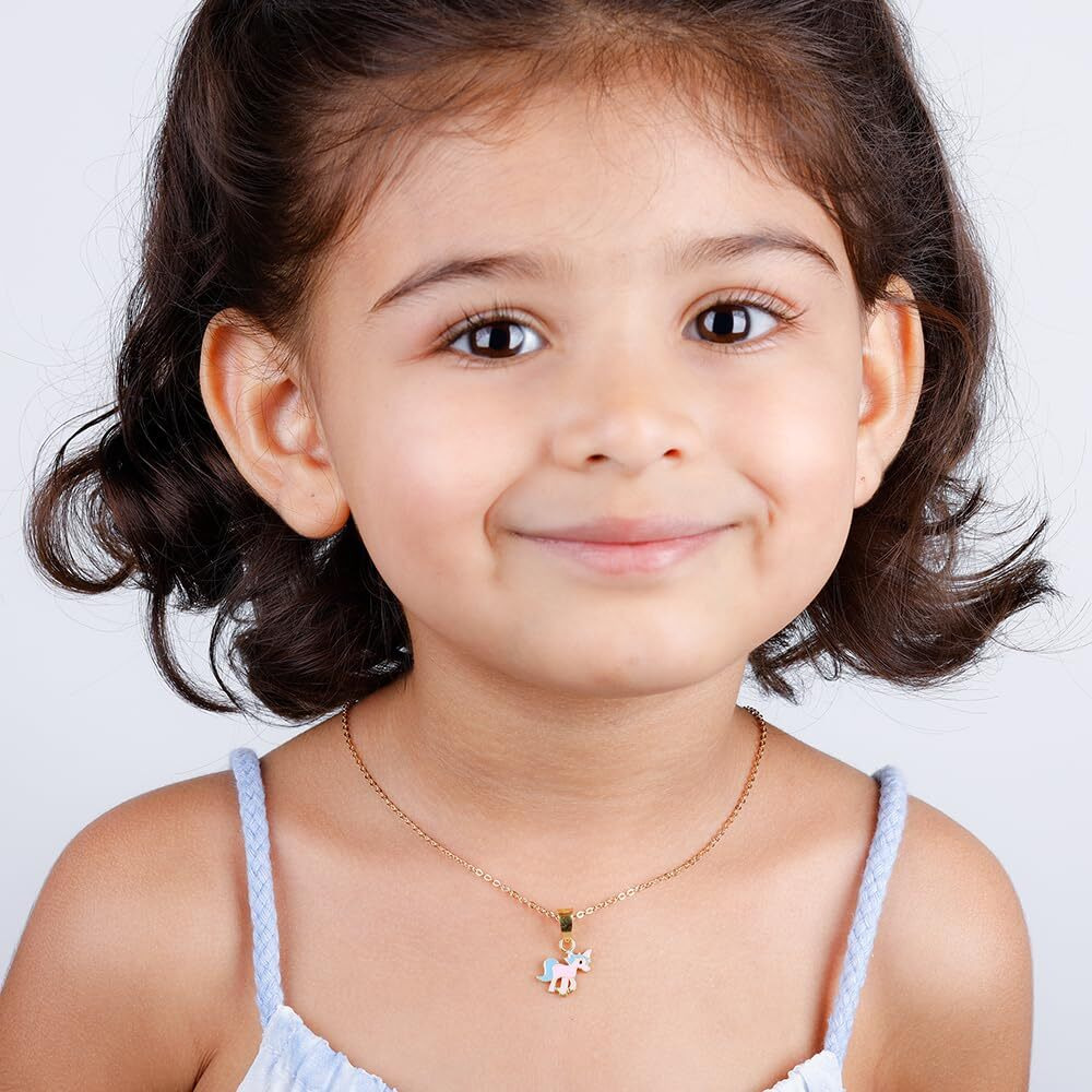 GIVA Girl Silver Golden Twilight Sparkle Pendant With Link Chain | Rakhi Rakshabandhan Gift Brother Sister, Birthday Gifts for Kids | With Certificate Of Authenticity And 925 Stamp | 6 Month Warranty