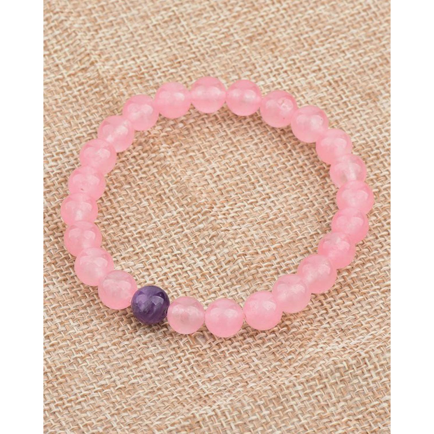 Young & Forever Valentine Gift rakhi gift for sister rakhi gift for brother friendship day gift for best friend Dvine Unisex Lovely Couples Abundance Amethyst Rose Quartz