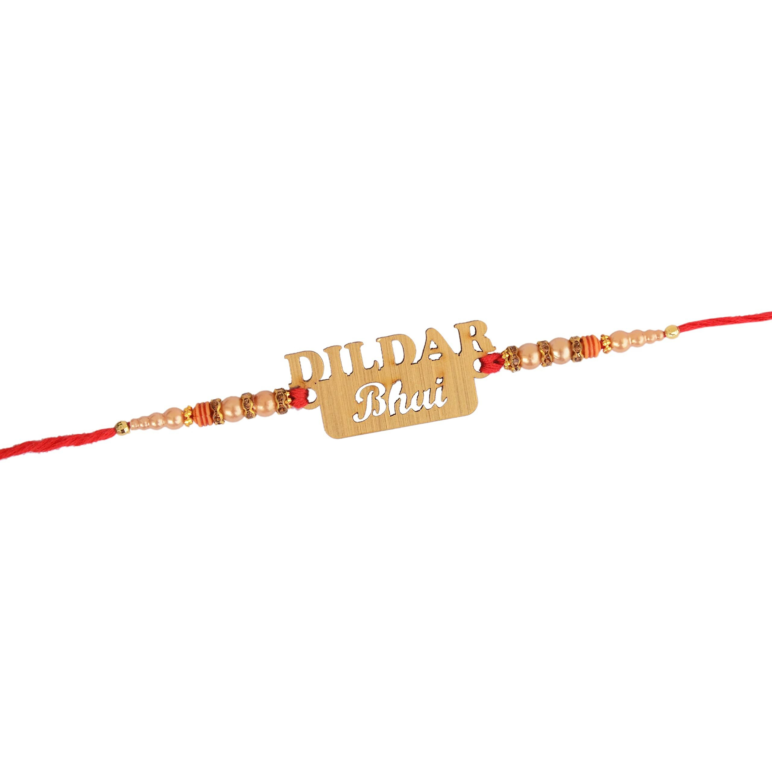 CLUZE Quirky Designer Rakhi for Brother set of 6 with Rakshabandhan Greeting Crad Gift - Kids Rakhi Combo