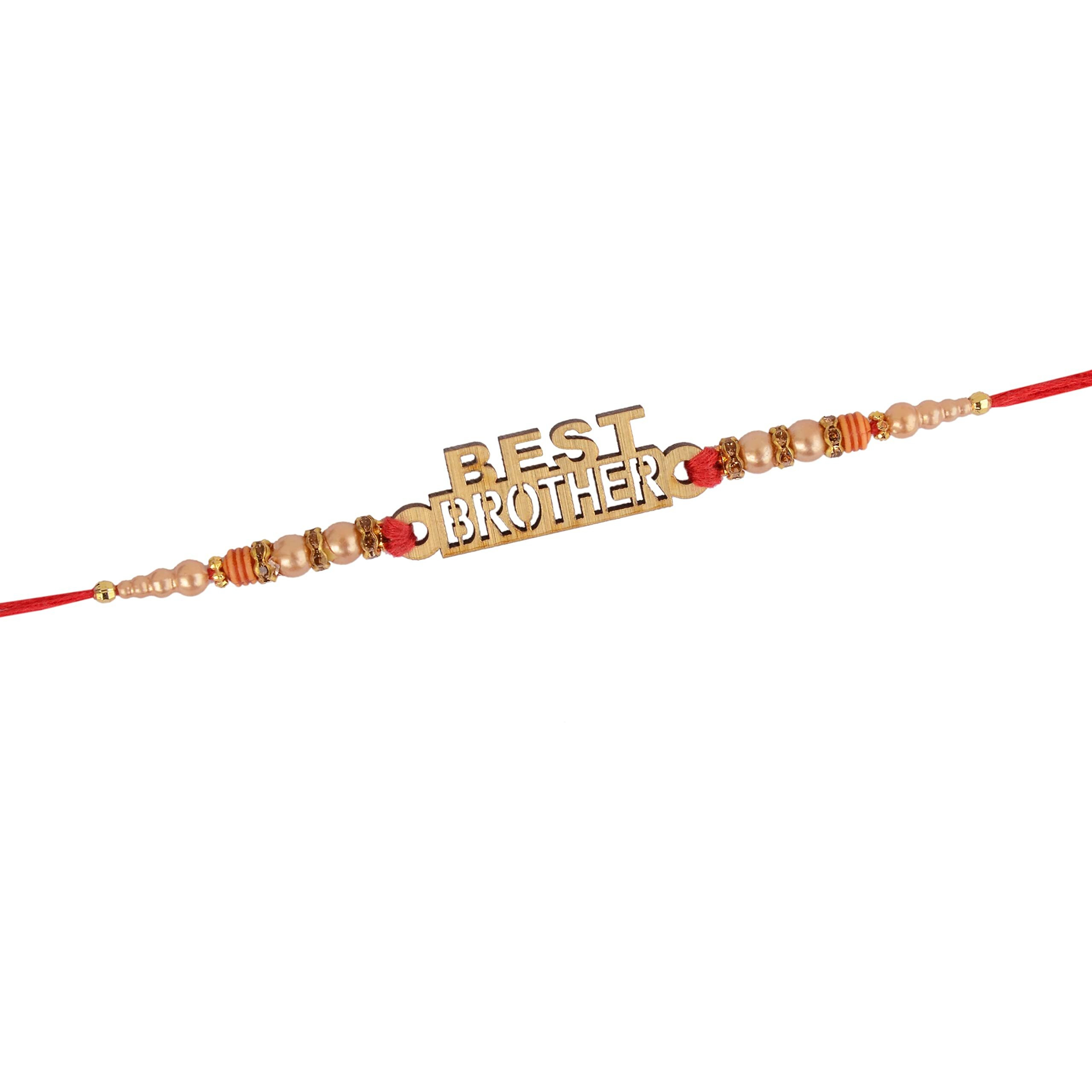 CLUZE Quirky Designer Rakhi for Brother set of 6 with Rakshabandhan Greeting Crad Gift - Kids Rakhi Combo