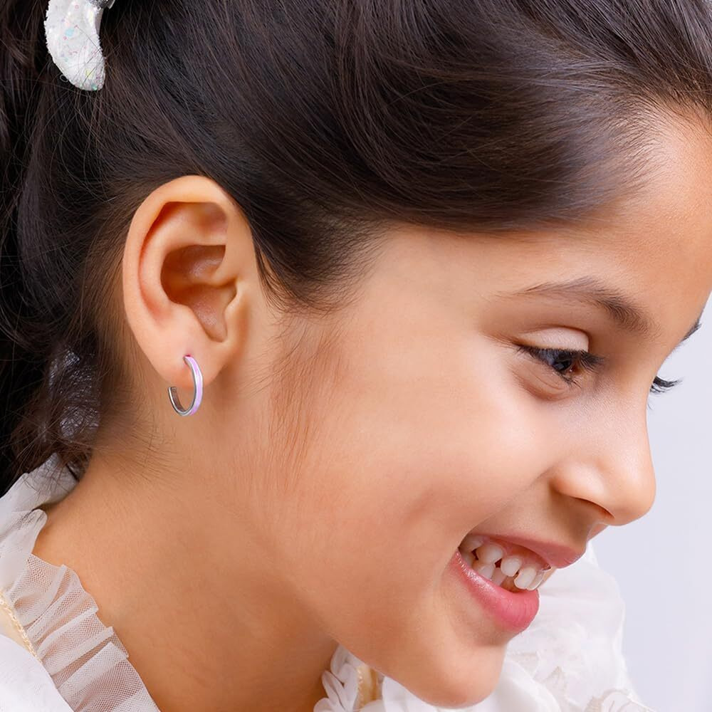 GIVA 925 Sterling silver Pixie Kids Hoop Earrings| Rakhi Rakshabandhan Gift for Sister Bhabhi, Gifts for Women & Girls | With Certificate of Authenticity and 925 Stamp | 6 Months Warranty*