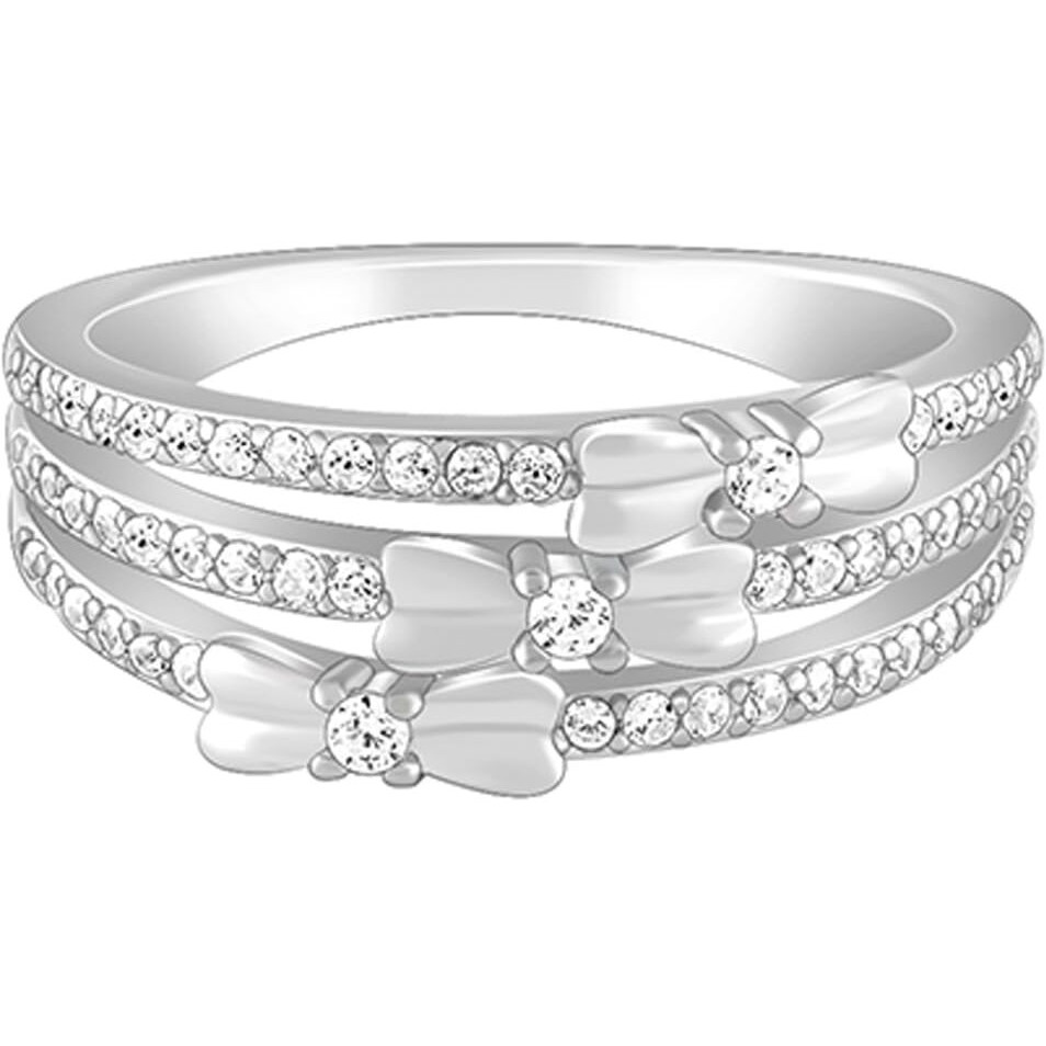 GIVA 925 Silver Layered Bow Ring,Fixed Size,Indian - 11 | Rakhi Rakshabandhan Gift for Sister Bhabhi, Gifts for Women & Girls | With Certificate of Authenticity and 925 Stamp | 6 Months Warranty*