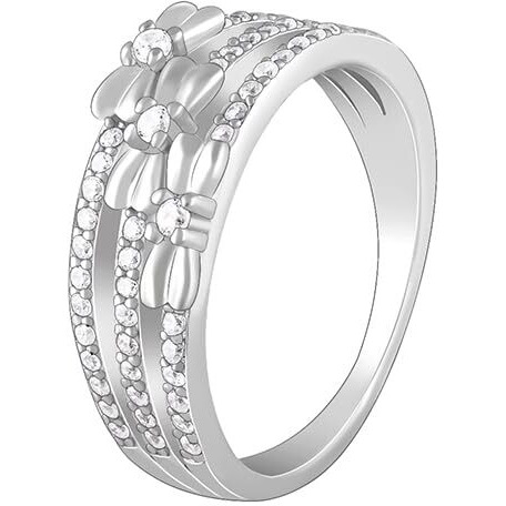 GIVA 925 Silver Layered Bow Ring,Fixed Size,Indian - 11 | Rakhi Rakshabandhan Gift for Sister Bhabhi, Gifts for Women & Girls | With Certificate of Authenticity and 925 Stamp | 6 Months Warranty*