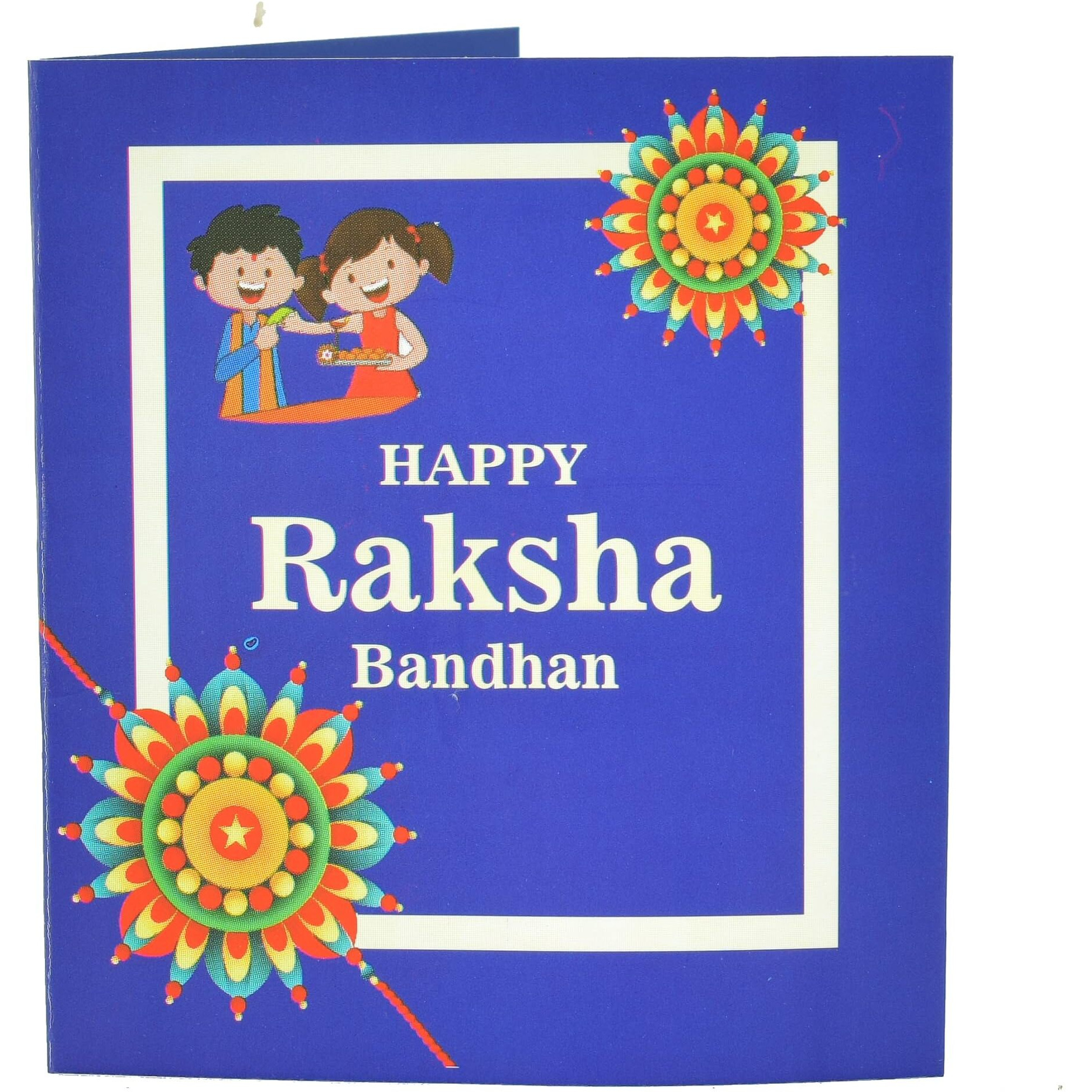 INDI ART RAKHI SET for BHAIYA and BHABHI JI - LAKH RAKHI SET for BHAIYA and BHABHI JI - DORE SET for RAKHI (Set of 2) - Prime