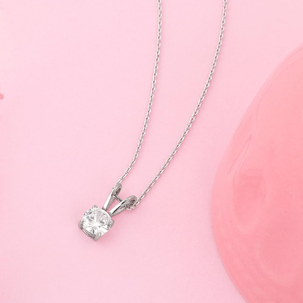 GIVA 925 Anushka Sharma Silver Zircon Pendant With Link Chain|Rakhi Rakshabandhan Gift For Sister Bhabhi,Gifts For Women & Girls|With Certificate Of Authenticity And 925 Stamp|6 Months Warranty*