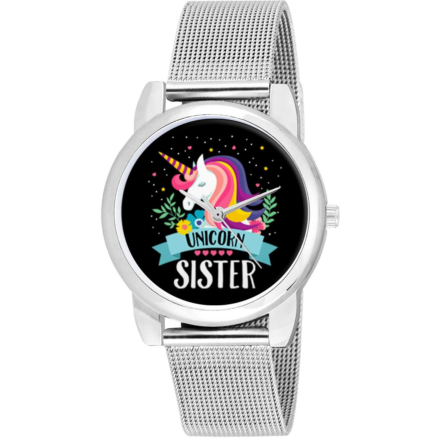 BIGOWL Rakhi Gifts for Sisters, Silver Chain Analog Womens Watch