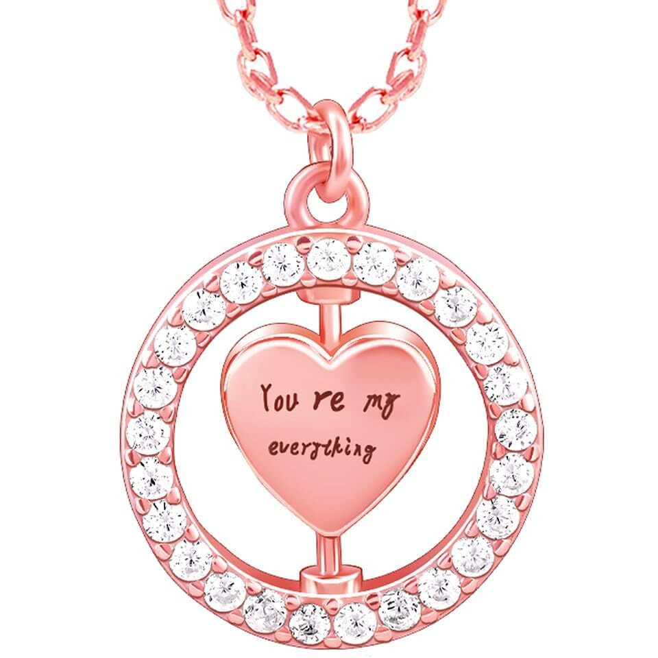 GIVA 925 Silver Rose Gold Custom Endless Love Pendant With Link Chain|Rakhi Rakshabandhan Gift For Sister Bhabhi,Women&Girls|With Certificate Of Authenticity And 925 Stamp|6 Months Warranty*