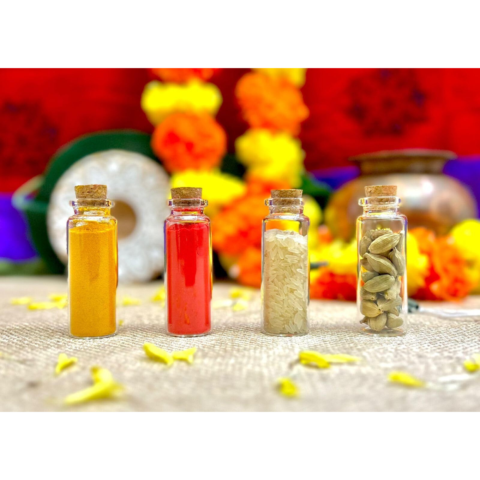 SATYAM KRAFT 24 Pcs Glass Material decorative boxes Empty Lovely Small Tiny Wishing box, Mini Message vial box with Cork Stoppers for rakhi rakshabandhan Gift Decoration,Storage (20 ml)(Glass) (24)