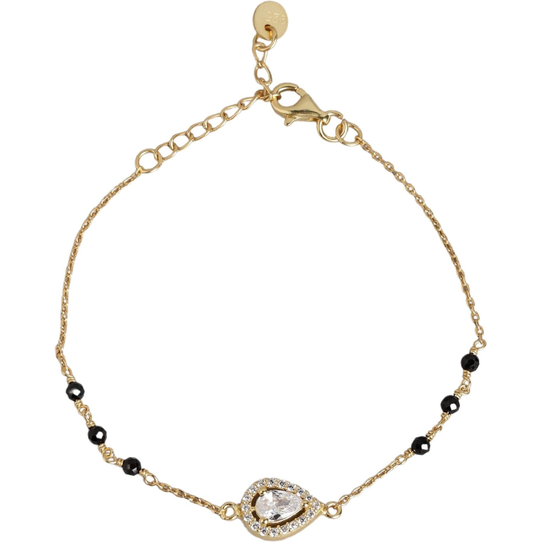 ZAVYA 925 Sterling Silver Cubic Zirconia Modest Gold Plating Chain Bracelet Rakhi Rakshabandhan Gift for Sister Bhabhi, Gifts for Women & Girls | With Certificate of Authenticity and 925 Hallmark