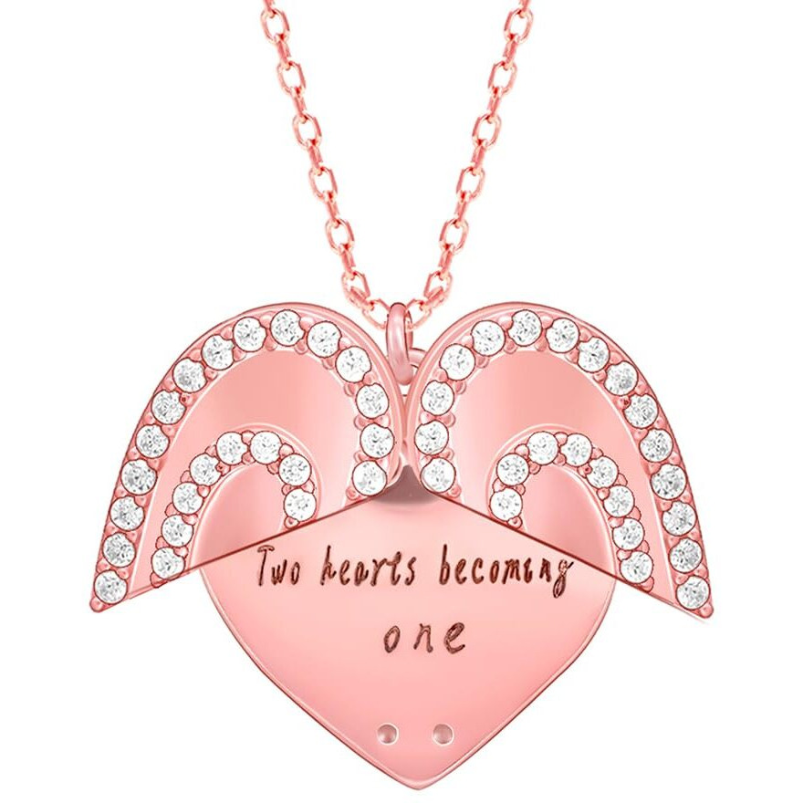 GIVA 925 Silver Rose Gold Custom One Heart Pendant With Link Chain|Rakhi Rakshabandhan Gift For Sister Bhabhi,Gifts For Women & Girls|With Certificate Of Authenticity And 925 Stamp|6 Months Warranty*