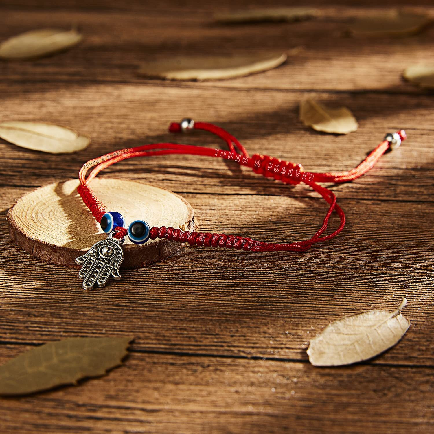 Young & Forever Gift Rakhi Gift for Brother Evil Eye Rakhi Red Hamsa Charm Evil Eye Bracelets for Women Evil Eye Anklet for Women Evil Eye Bracelet for Men Nazariya Bracelet for Women Nazariya anklets