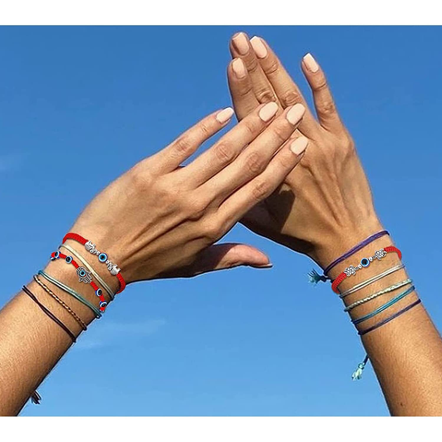 Young & Forever Gift Rakhi Gift Evil Eye Rakhi Red Turtle Evil Eye Bracelets for Women Evil Eye Anklet for Women Evil Eye Bracelet for Men Nazariya Bracelet for Women Nazariya anklets