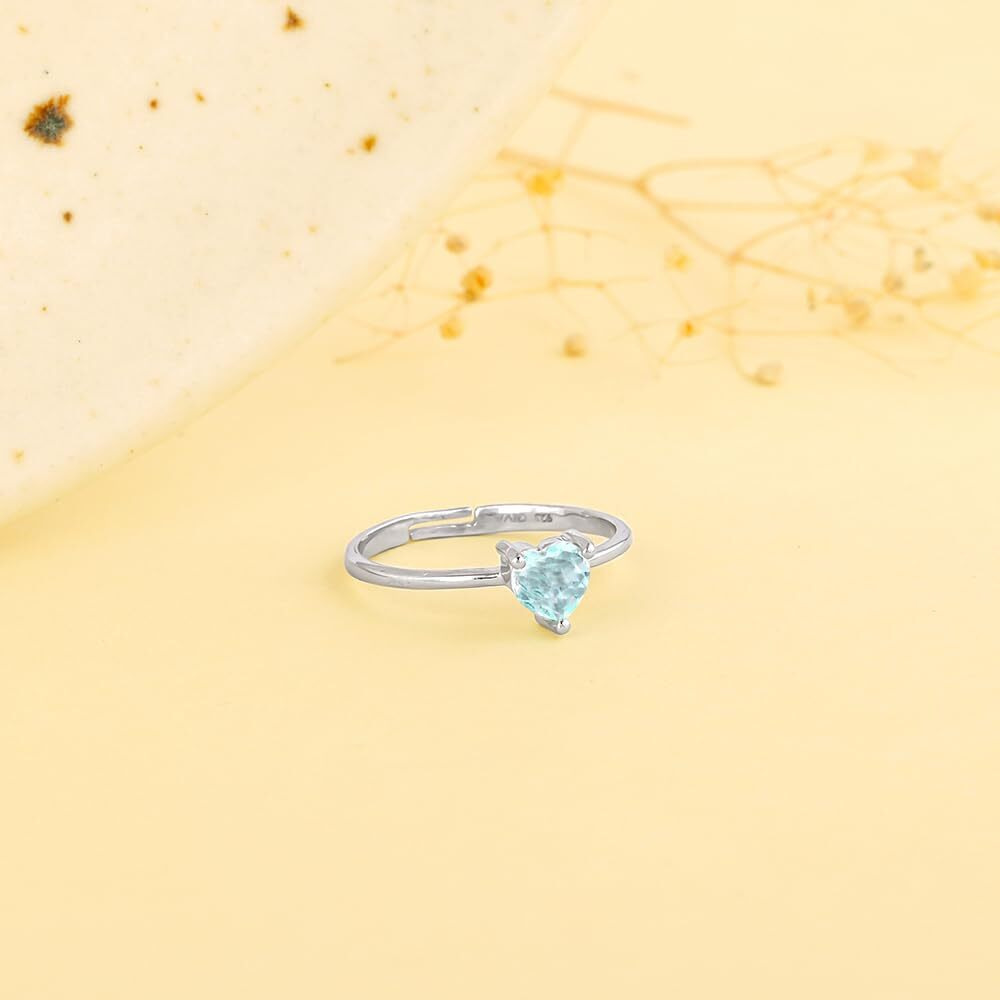 GIVA 925 Silver Stereo Hearts Ring, Adjustable | Gifts for Girlfriend, Rakhi Rakshabandhan Gift for Sister Bhabhi , Gifts for Women & Girls | With Certificate of Authenticity and 925 Stamp | 6 Month Warranty*