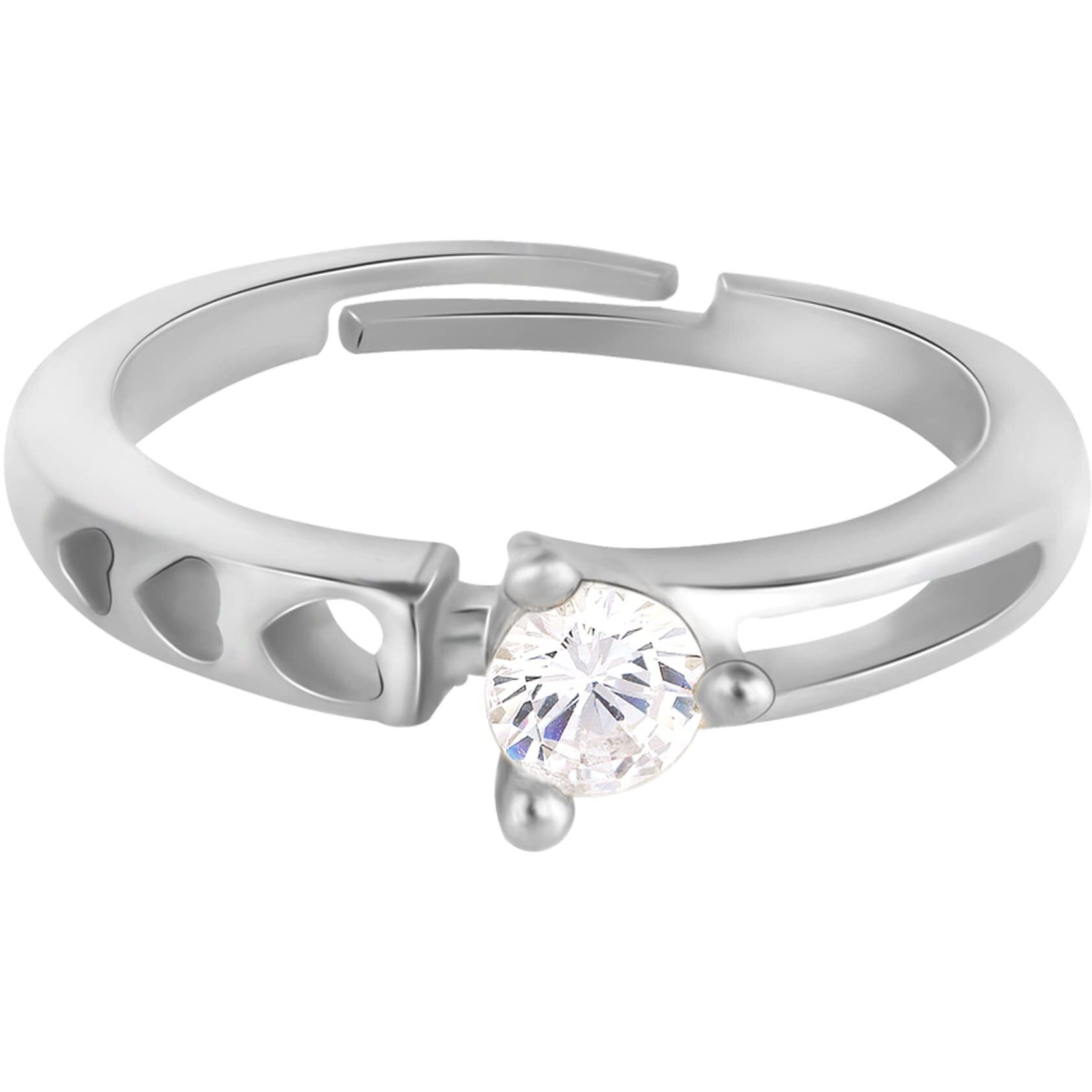 GIVA 925 Silver Zircon Bliss Ring, Adjustable | Rakhi Rakshabandhan Gift for Sister Bhabhi, Gifts for Women & Girls | With Certificate of Authenticity and 925 Stamp | 6 Month Warranty*