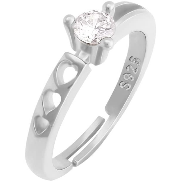 GIVA 925 Silver Zircon Bliss Ring, Adjustable | Rakhi Rakshabandhan Gift for Sister Bhabhi, Gifts for Women & Girls | With Certificate of Authenticity and 925 Stamp | 6 Month Warranty*