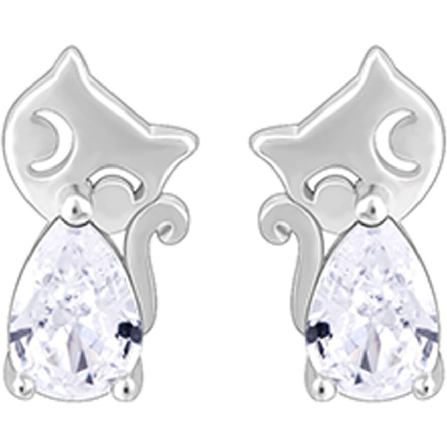 GIVA 925 Silver Kitty Earrings | Gifts for Girlfriend, Rakhi Rakshabandhan Gift for Sister Bhabhi, Gifts for Women & Girls | With Certificate of Authenticity and 925 Stamp | 6 Month Warranty*