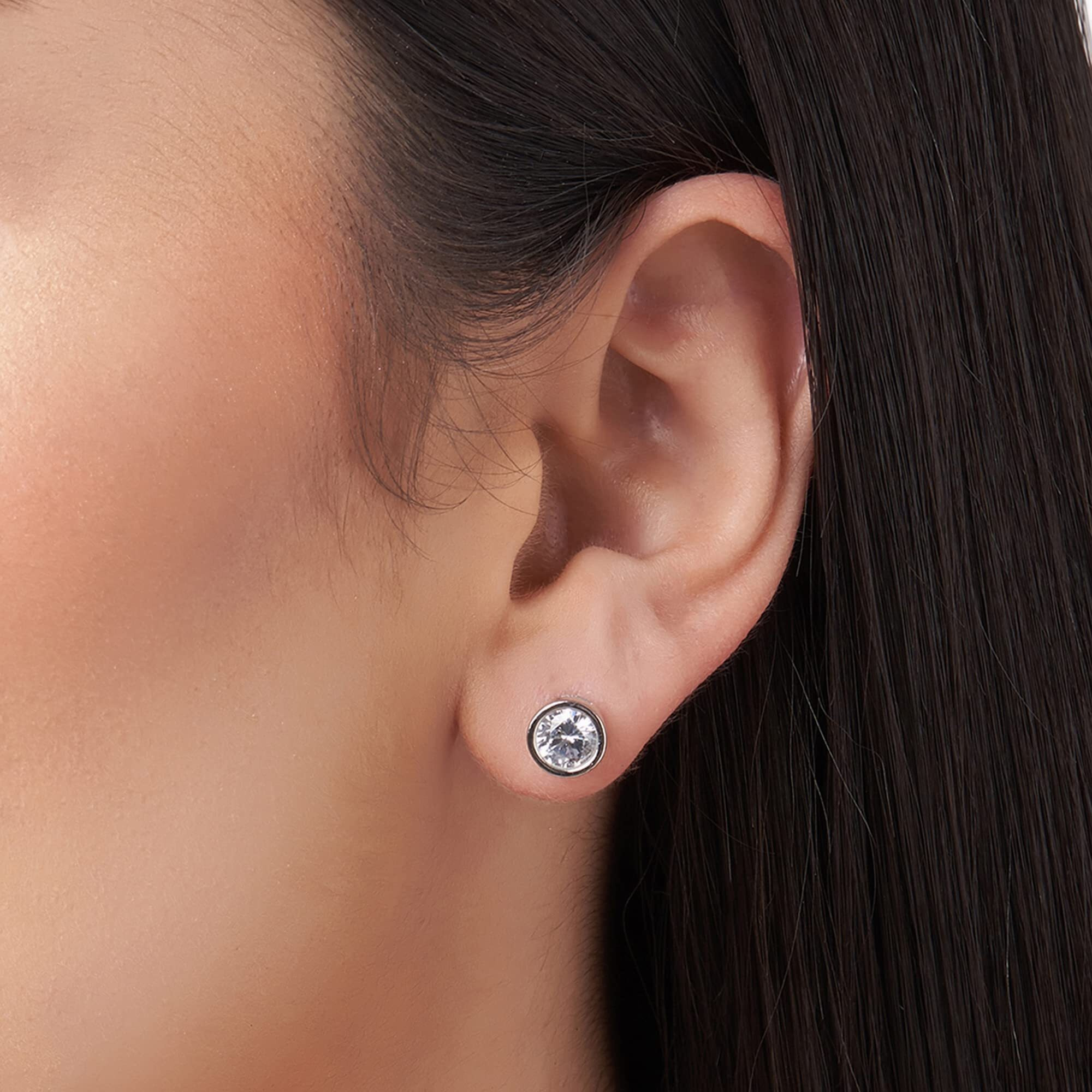 GIVA 925 Silver Shine Zircon Earrings | Gift for Sister, Rakhi Rakshabandhan Gift for Sister Bhabhi, Gifts for Women & Girls| With Certificate of Authenticity and 925 Stamp | 6 Month Warranty*