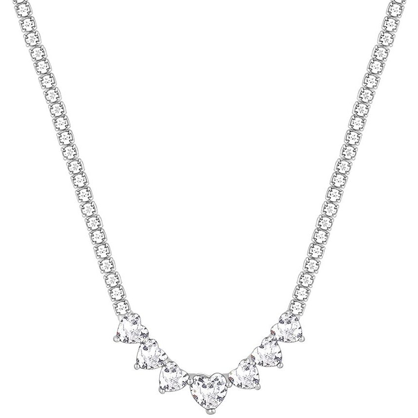 GIVA 925 Silver Zirconia Heart Necklace| Rakhi Rakshabandhan Gift for Sister Bhabhi, Gifts for Women & Girls With Certificate of Authenticity and 925 Stamp | 6 Months Warranty*