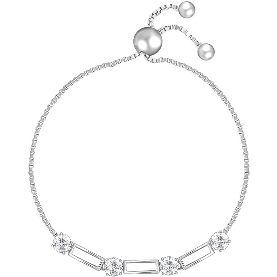 GIVA 925 Silver Zircon Dazzling Bracelet, Adjustable Rakhi Rakshabandhan Gift for Sister Bhabhi, Gifts for Women & Girls| With Certificate of Authenticity and 925 Stamp | 6 Month Warranty*