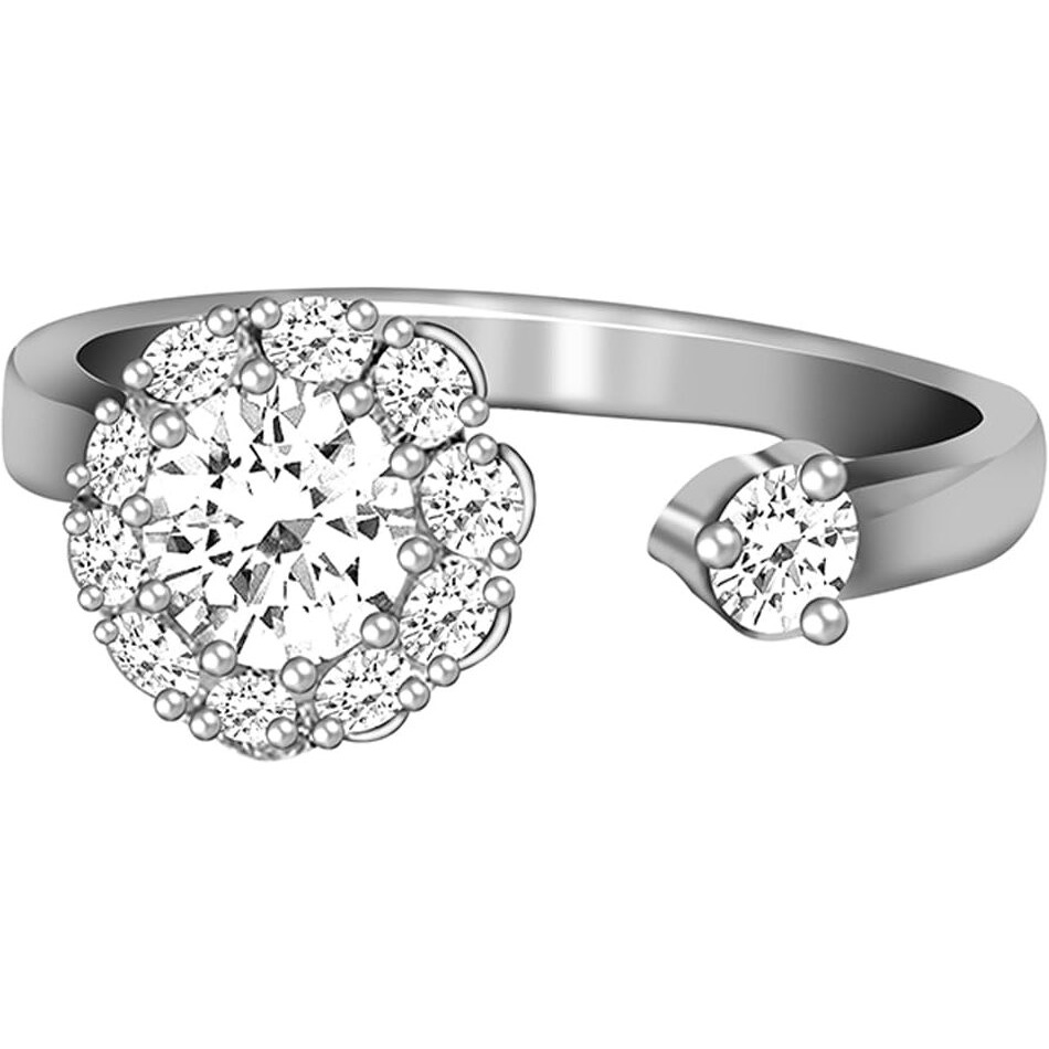 GIVA 925 Silver Zircon Solitaire Spin Ring,Adjustable| Rakhi Rakshabandhan Gift for Sister Bhabhi, Gifts for Women & Girls| With Certificate of Authenticity and 925 Stamp | 6 Month Warranty*
