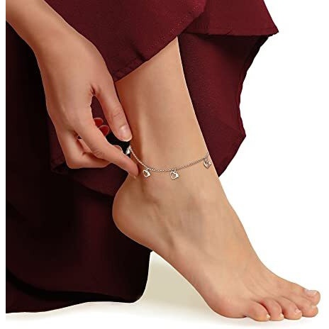 GIVA 925 Silver Small Heart Charm Anklet, (Single) Rakhi Rakshabandhan Gift for Sister Bhabhi, Gifts for Women & Girls| With Certificate of Authenticity and 925 Stamp | 6 Month Warranty*