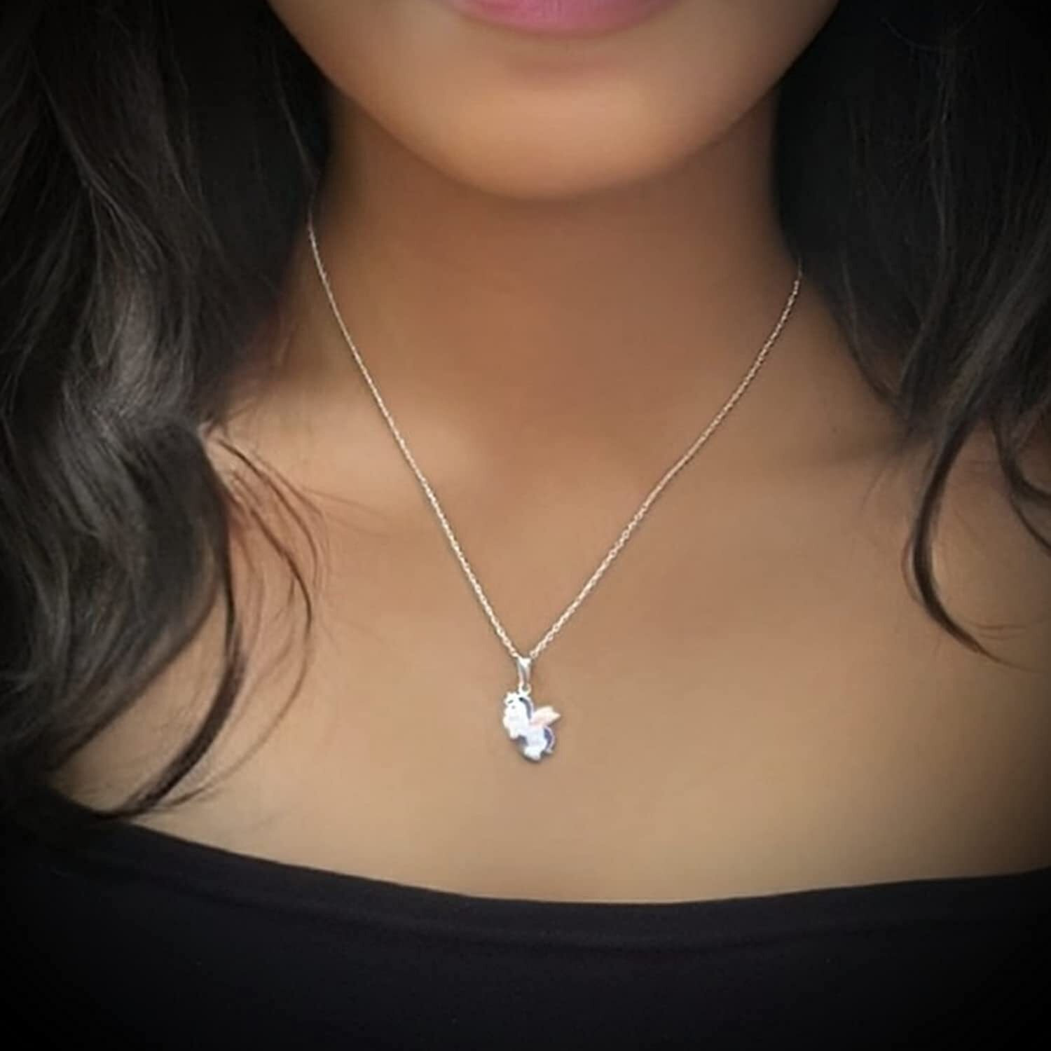 Aww So Cute 925 Sterling Silver Hypoallergenic Unicorn Pendant Necklace for Babies, Kids & Girls | Rakhi Gift | Comes in a Gift Box | 925 Stamped with Certificate of Authenticity | NK0787
