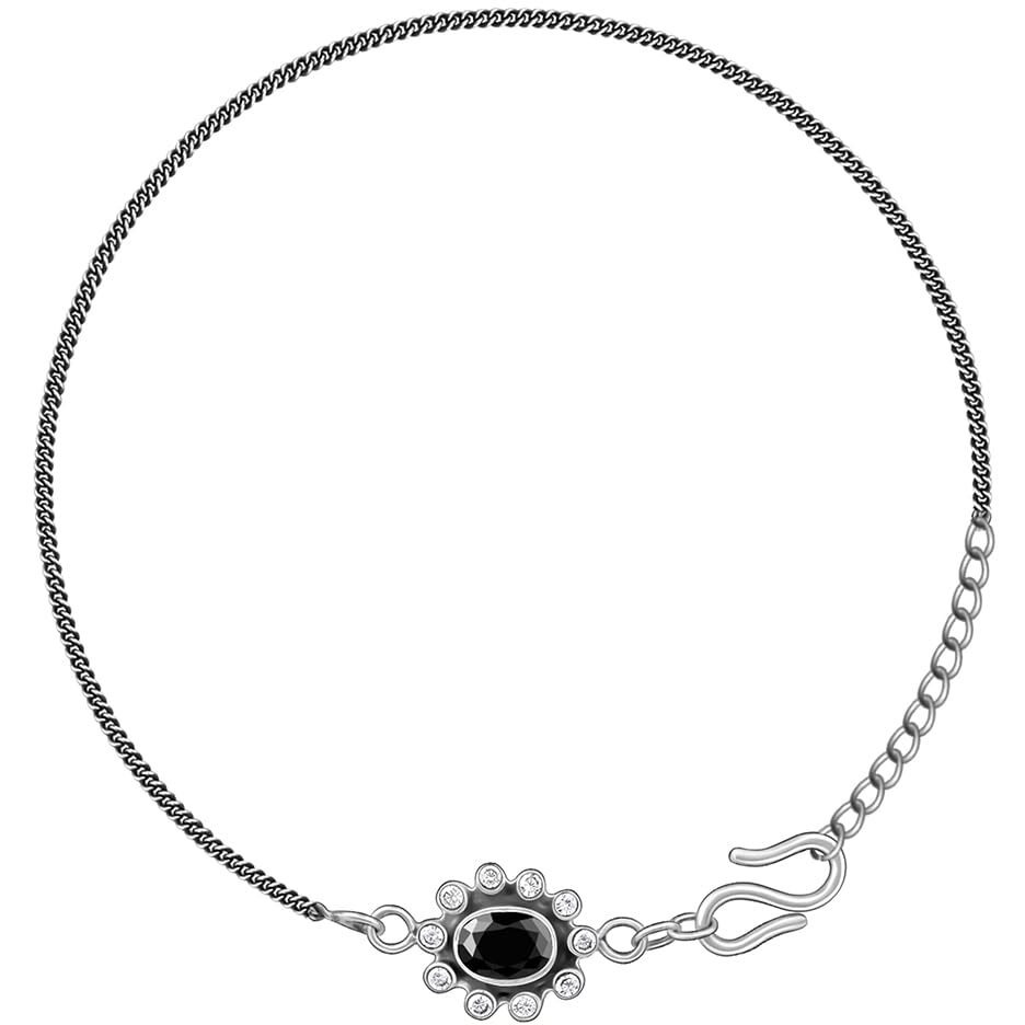 GIVA AVNI 925 Oxidised Silver Sunshine Anklet, (Single) Rakhi Rakshabandhan Gift for Sister Bhabhi, Gifts for Women & Girls| With Certificate of Authenticity and 925 Stamp | 6 Month Warranty*