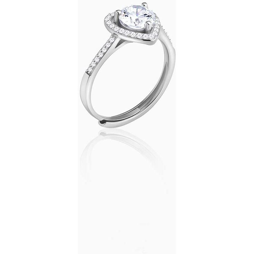 GIVA 925 Silver Silver Zircon Hearts Desire Ring, Adjustable | Rakhi Rakshabandhan Gift for Sister Bhabhi | With Certificate of Authenticity and 925 Stamp | 6 Month Warranty*