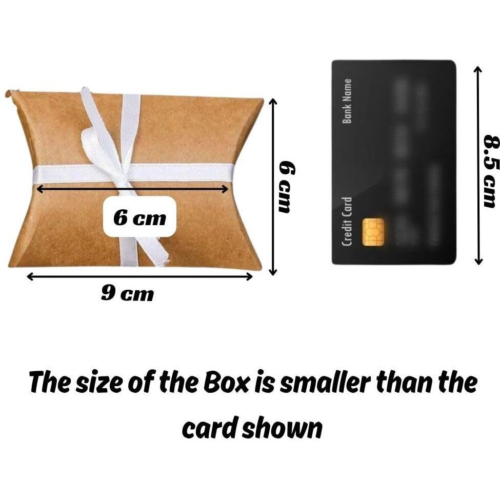 SATYAM KRAFT 100 Pcs Mini Brown Decorative Folding Paper Gift Boxes For Gifting, Chocolates, Dryfruits Items - Fancy Decorative Packaging In Rakhi, Rakshabandhan, Birthday, Rakhi box, Brother-sister Gift,Gift Packing (BROWN)