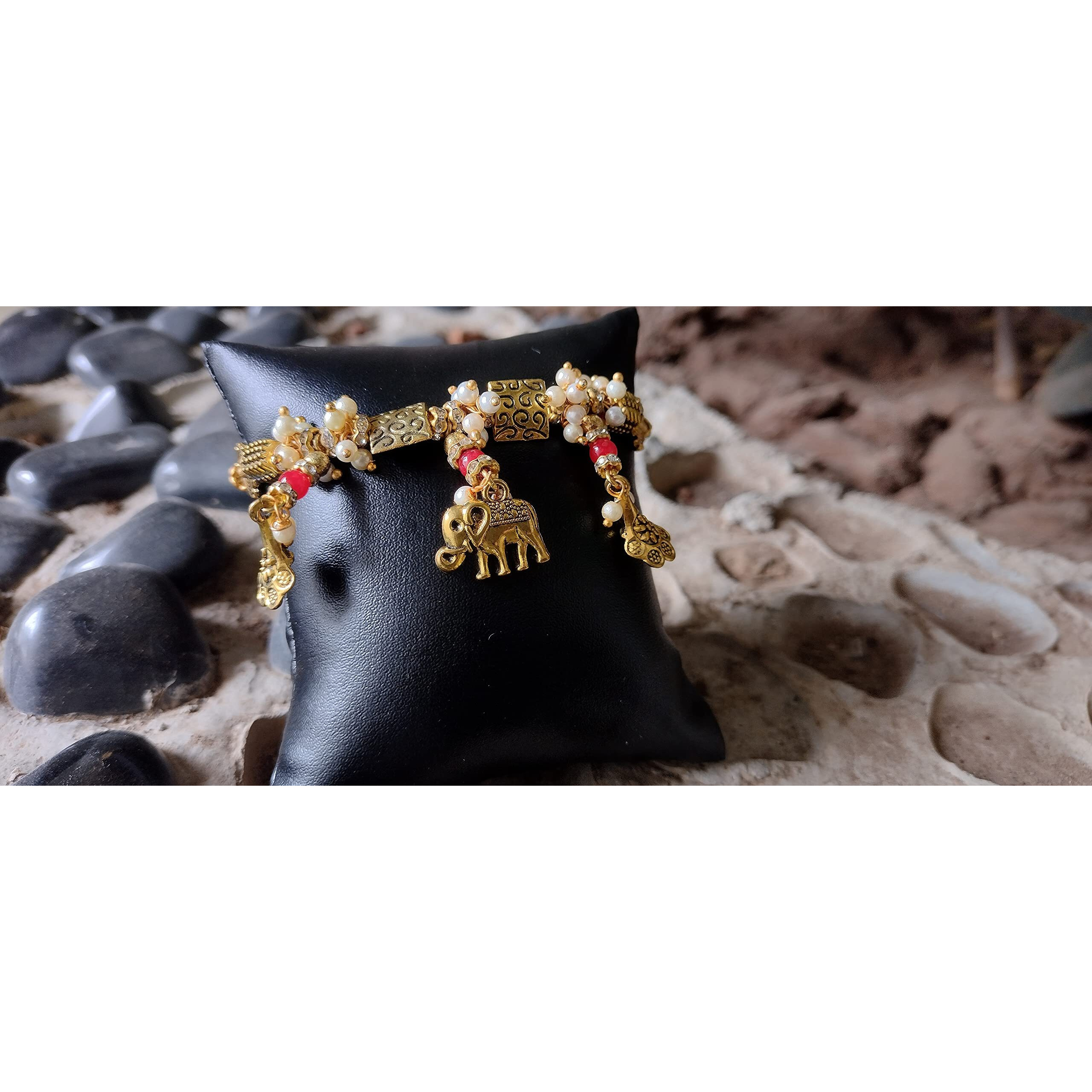 Ovuro stylish Rakhi bracelet for girls on festival,marriage function,Navratri Royal design (1 pc)