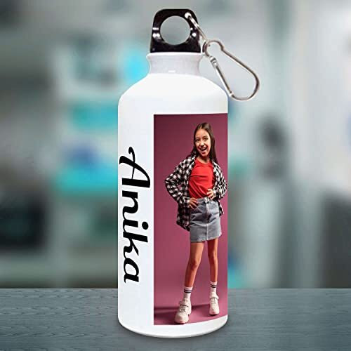 exciting Lives White Personalised Sipper Bottle - Gift for Friendship Day, Teachers Day, Rakhi, Birthday, Anniversary, Raksha Bandhan, for Brother, Sister, Friends, Wife, Girlfriend,- 600 ml (Metal)