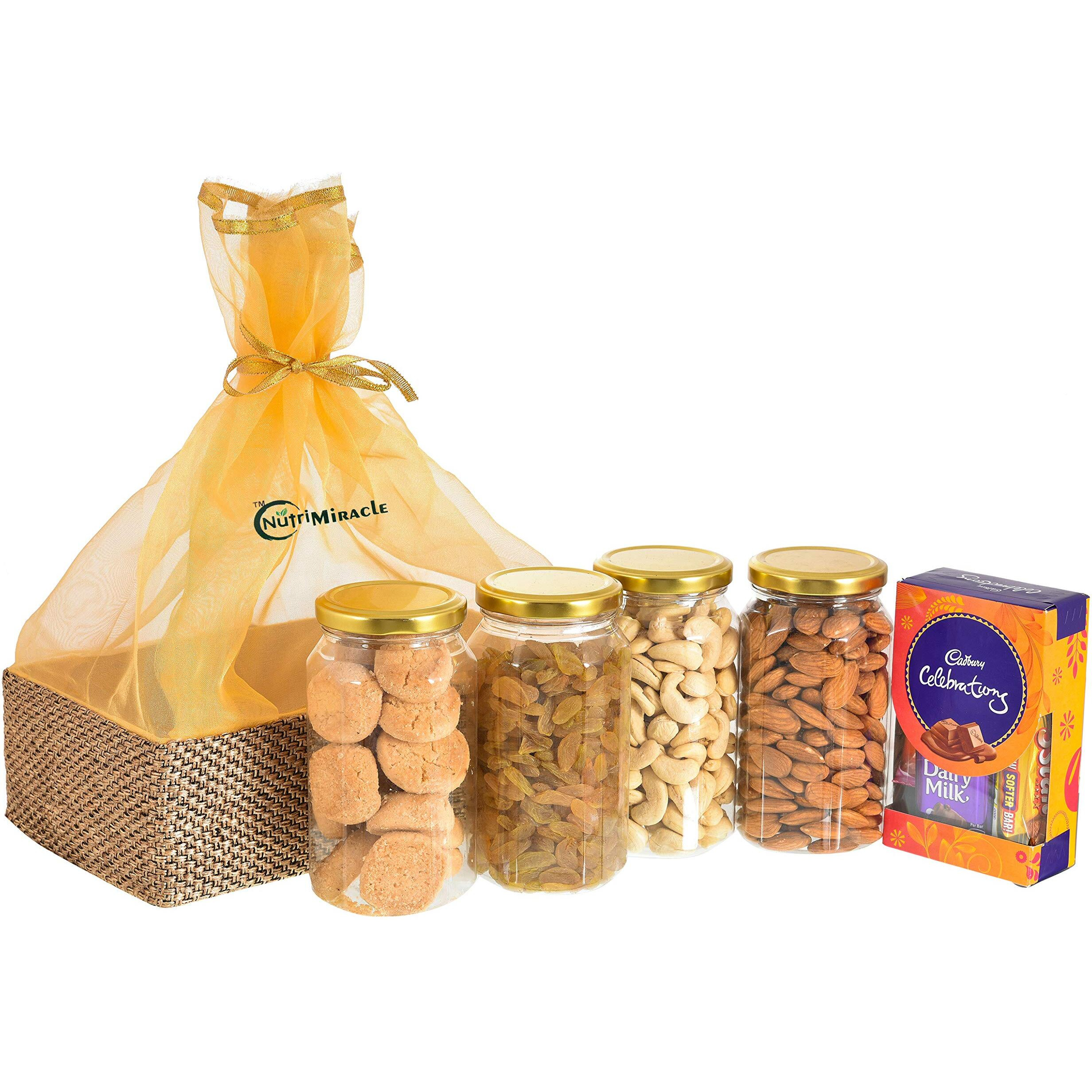 NUTRI MIRACLE Dry Fruit and Nut Gifts with Rakhi Hamper,800gm