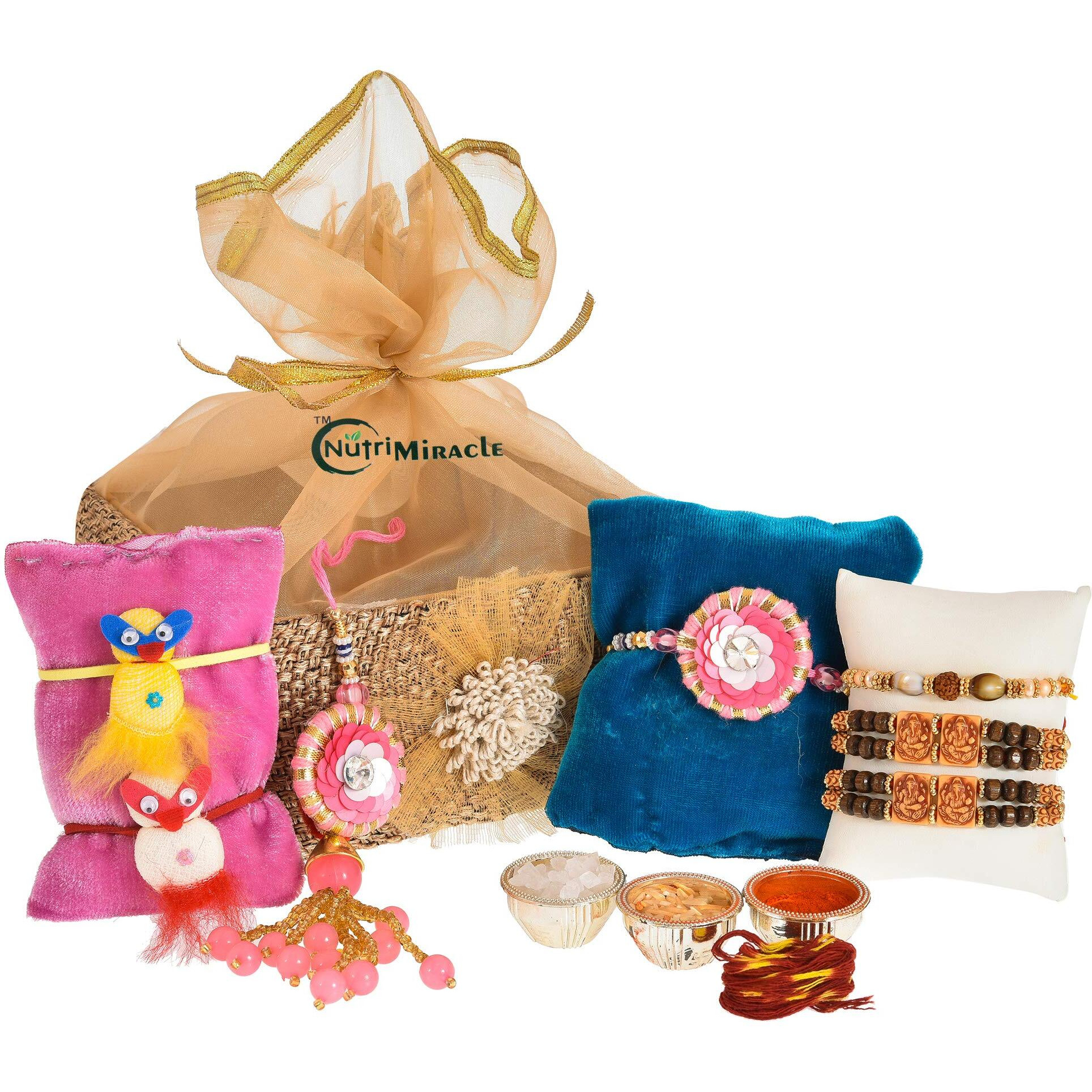 NUTRI MIRACLE Fresh Dry Fruit And Nut Gifts With Rakhi Hamper,200gm