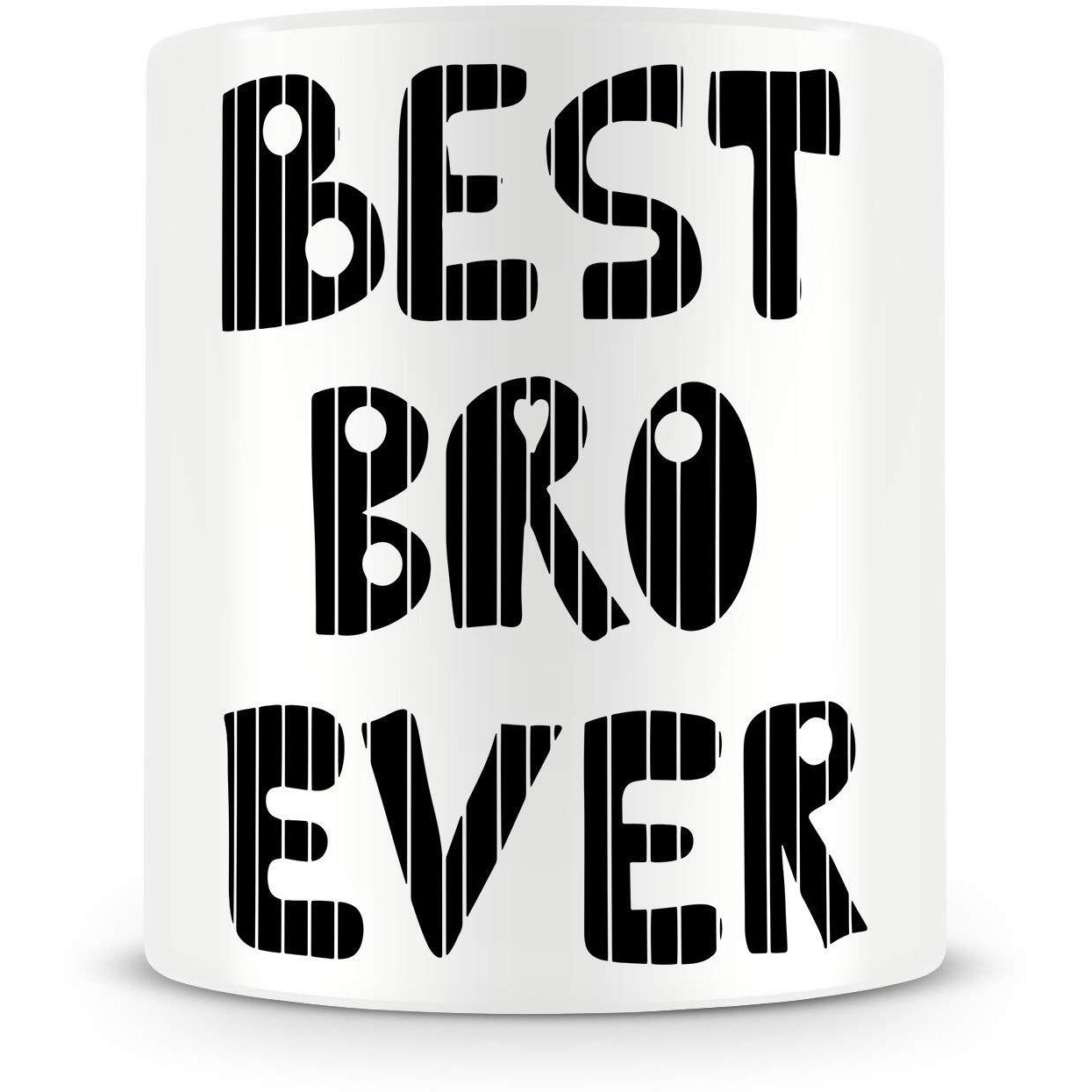 illuminati gifts Raksha Bandhan Gift Set of Stone Studded Rakhi & Best Bro Ever Quote Printed Ceramic Coffee Mug for Brother Bhaiya Bhai - (325ml, Black)
