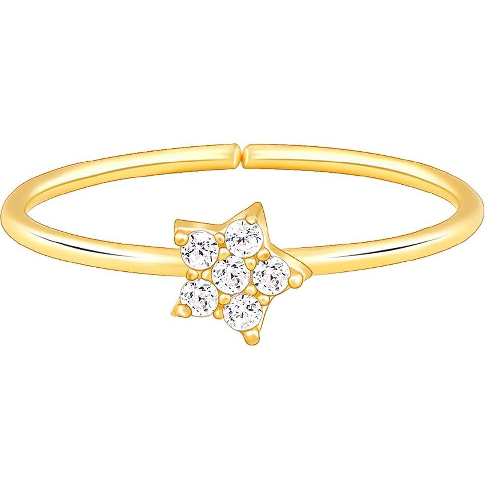 GIVA 925 silver Golden Star Constellation Ring, Adjustable | Gifts for Girlfriend, Rakhi Rakshabandhan Gift for Sister Bhabhi| With Certificate of Authenticity and 925 Stamp | 6 Month Warranty*